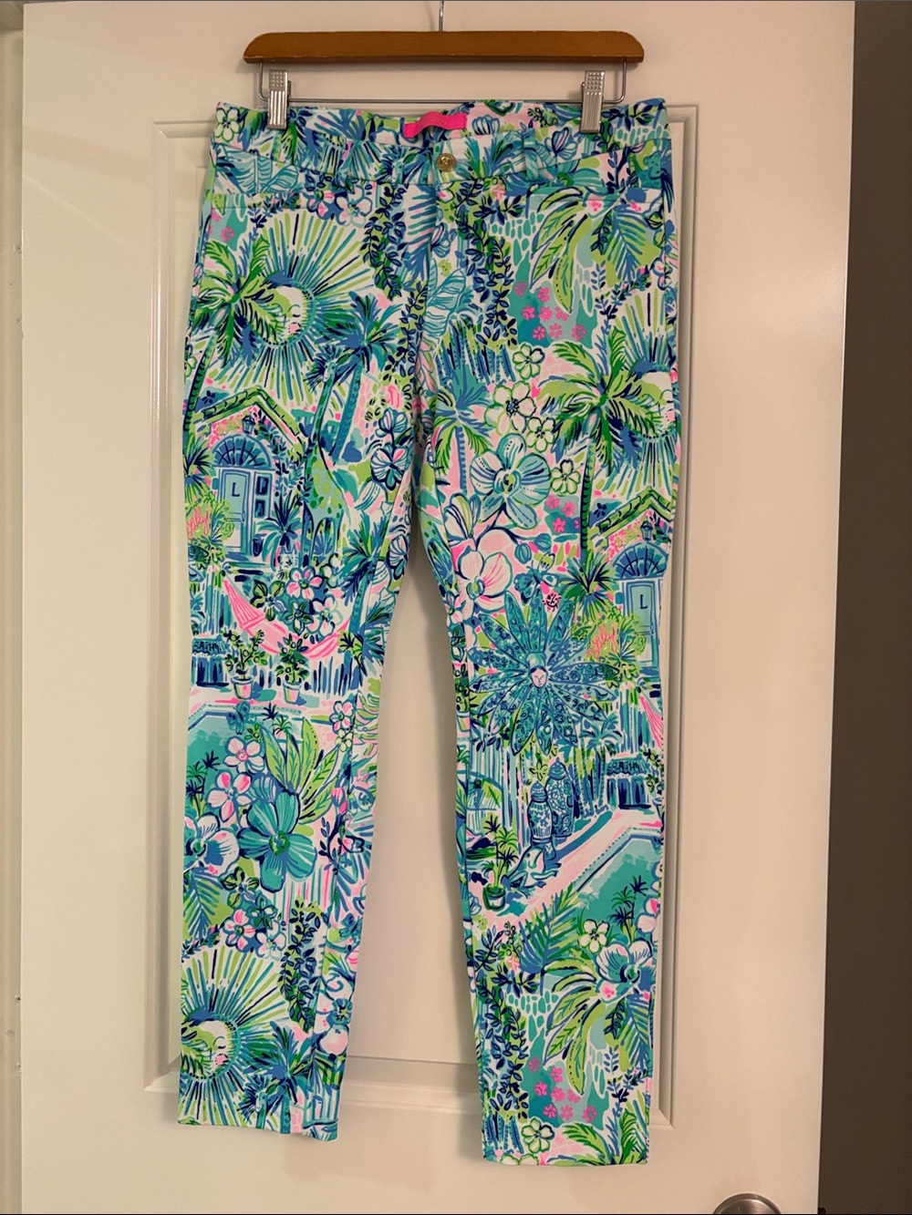 EUC Lilly Pulitzer HTF Lilly’s house knit Pant 8